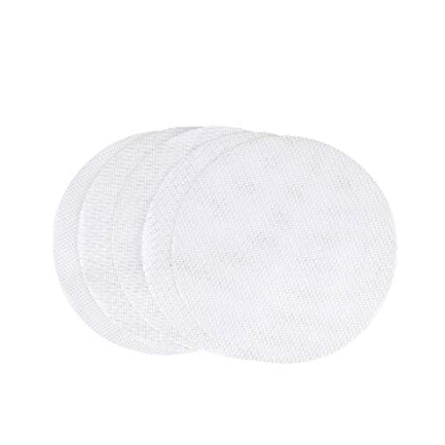 Baoblaze 5 Unids Cocina Reutilizable de Silicona Vapor De Malla Almohadilla Antiadherente Forma Redonda Albóndigas Mat Bollos Al Vapor para Hornear Pasteles Dim Sum Mesh - 28cm