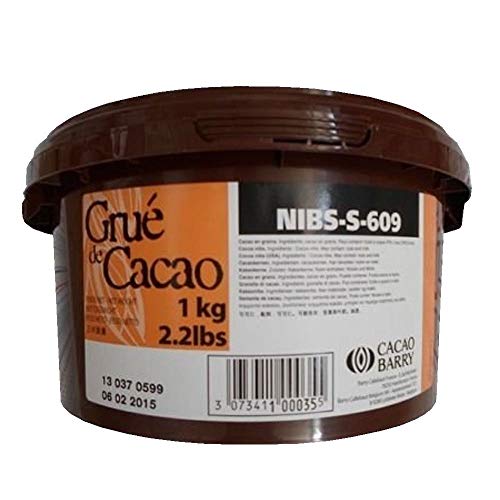 Barry - Grué de cacao (copos de cacao puro 100%, bote de 1 kg)