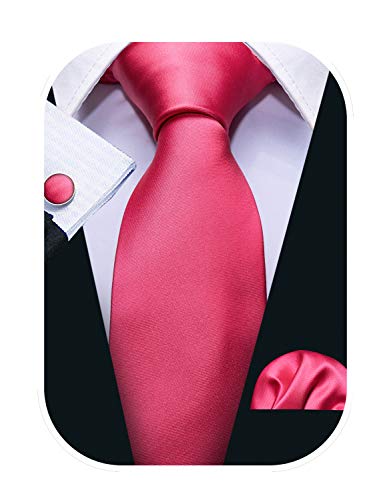 Barry.Wang - Corbata - Hombre Rosa Rose Pink Talla única