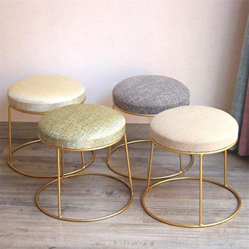 Barstool-S SZQ - Sillas doradas para salón, hierro artificial, taburete bajo, restaurante, mesa de comedor, silla de comedor, silla de comedor infantil, cambie el banco de zapatos, 30 x 37 cm