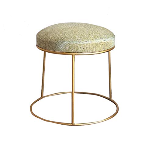 Barstool-S SZQ - Sillas doradas para salón, hierro artificial, taburete bajo, restaurante, mesa de comedor, silla de comedor, silla de comedor infantil, cambie el banco de zapatos, 30 x 37 cm