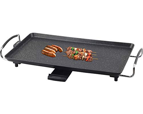 Bastilipo Titanium Pro Chef XL Plancha cocina antiadherente a la piedra, 2000 W, Aluminio, Plástico, Negro