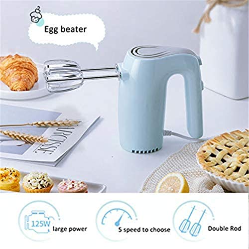 Batidora De Mano Eléctrica Batidora De 5 Velocidades Batidora De Huevos De 125 W Batidora En Espiral Batidora De Alimentos Con 2 Varillas De Masa Para Hornear Pasteles