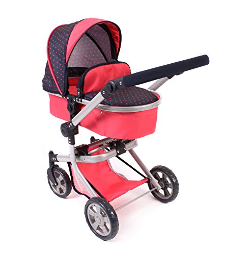 Bayer Chic 2000 595 11 – Carrito para muñecas Mika, Dots Coral