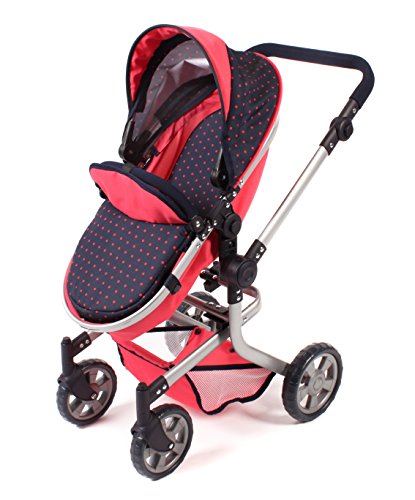 Bayer Chic 2000 595 11 – Carrito para muñecas Mika, Dots Coral