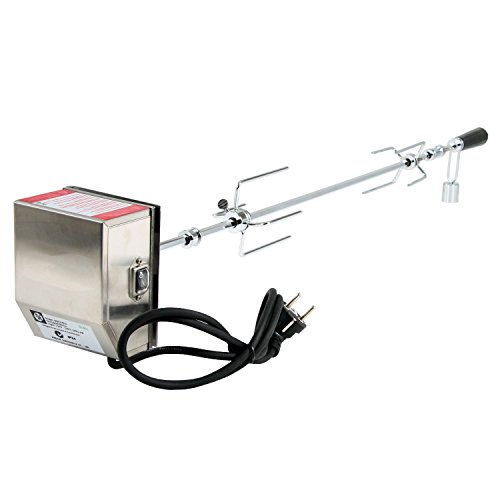 BBQ-Toro Pincho para barbacoa (98 cm, con motor con carcasa de acero inoxidable, 220 V)