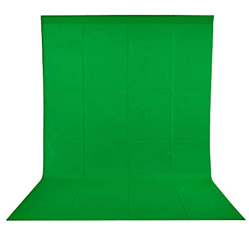 BDDFOTO - Fondo de Estudio fotográfico Verde de 1.8 x 2.8m Papel Tapiz de Fondo Plegable de Muselina de algodón Puro para fotografía, Video y televisión (Peso aproximado de 700 g)… (Verde)