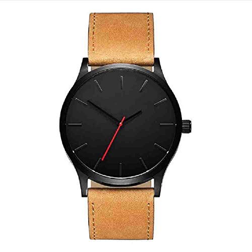 BDDLLM Reloj de Pulsera Reloj de Pulsera con cinturón Mate para Hombre Moda Comercial para niños Reloj de Cuarzo con Esfera Grande Reloj   Deportivo Erkek KOL i, B