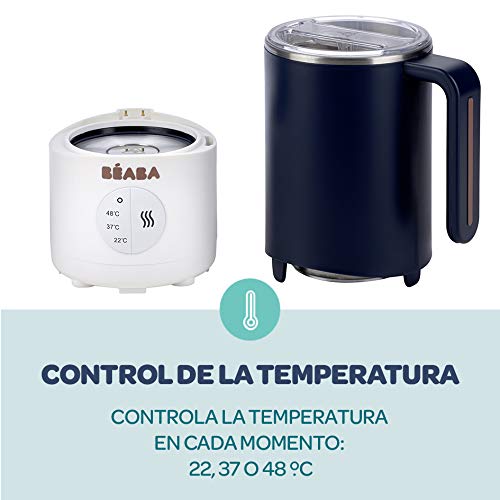 Béaba Milk Prep Preparador de biberones y bebidas lácteas, Calentamiento rápido, Leche en polvo, leche materna, leche en brick, chocolate caliente, para bebés y niños