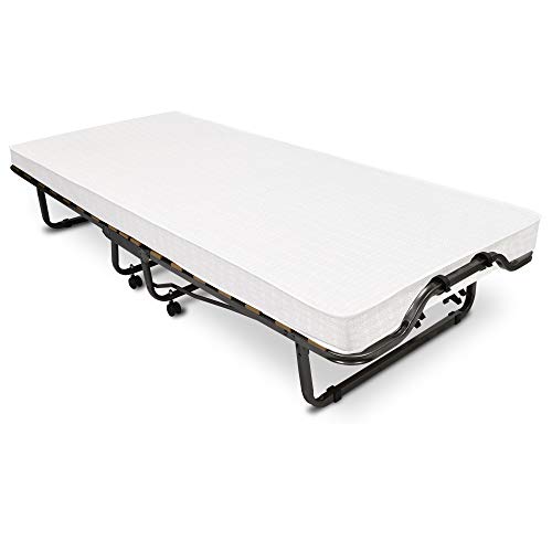 Beautissu Cama Plegable de Invitados Venetia - 90x200 cm - Estable Armadura de Metal - con somier y Funda Protectora