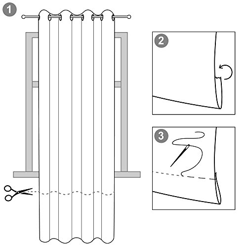 Beautissu Set de 2 Cortinas térmicas Amelie TO 140x245 cm de Ojales Privacidad y oscurecentes Aislante Marrón