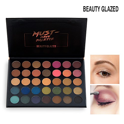 Beauty Glazed Paleta De Sombras De Ojos Profesionales - Paleta Maquillaje - Altamente Pigmentados 35 Colores Brillantes y Mate