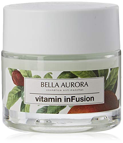 Bella Aurora Vitamin inFusion Tratamiento Reparador Noche Anti-Arrugas anti-Edad para Mujer Crema Facial Redensifica + Regenera + Detoxifica, 50 ml