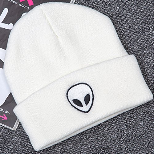 Belsen - Gorro de lana para mujer Blanco Alien blanco Talla única