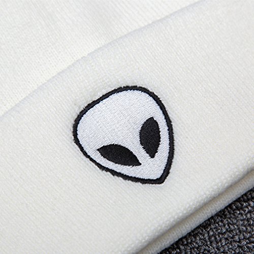 Belsen - Gorro de lana para mujer Blanco Alien blanco Talla única