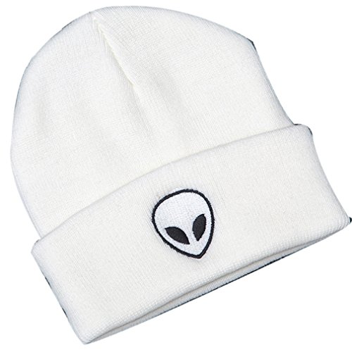 Belsen - Gorro de lana para mujer Blanco Alien blanco Talla única