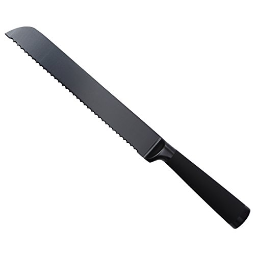 Bergner Black Blade Cuchillo panero, Acero Inoxidable, Negro, Pan