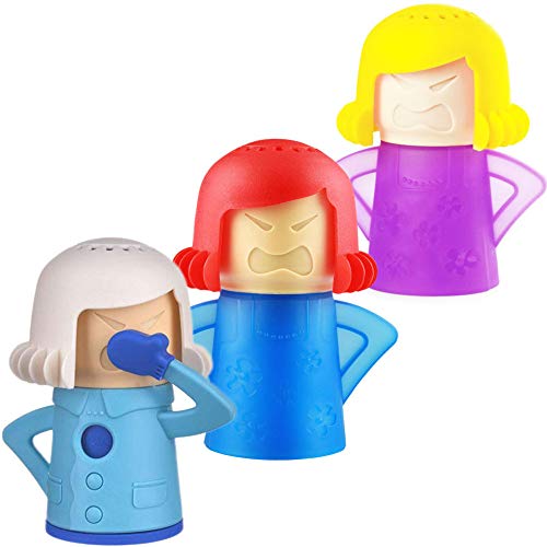 BESLIME Angry Mama Limpiador de Microondas-Limpiador de vapor de microondas Cool Mama Congelador Olor Ambientador Mejorar el Olor de Dormitorio, Baño y Microondas Horno 3pcs