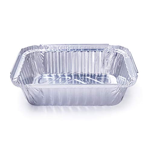 BESTONZON - 10 bandejas desechables de aluminio para barbacoa de 650 ml para bandeja de latas de repuesto con tapa