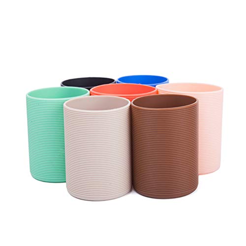 BESTONZON Fundas de silicona Botellas de silicona Botella de agua de cristal Soportes de protección Protección antideslizante para envases de bebidas (colores aleatorios)