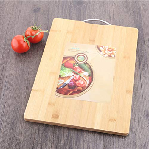 BESTonZON Tabla de Cortar de bambú Tabla de Cortar y Servir de Cocina para la preparación de Alimentos, Carne, Verduras, Frutas, Galletas y Queso (tamaño pequeño)