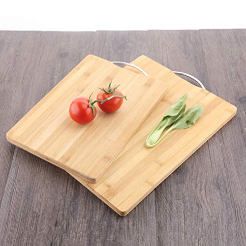 BESTonZON Tabla de Cortar de bambú Tabla de Cortar y Servir de Cocina para la preparación de Alimentos, Carne, Verduras, Frutas, Galletas y Queso (tamaño Mediano)