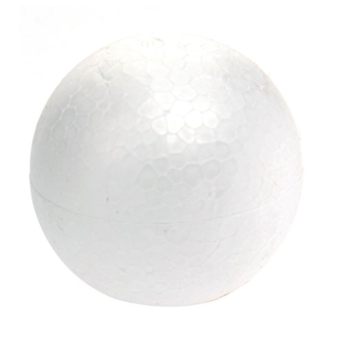 BESTOYARD 50pcs de Bolas de Espuma Blancas Forma de Bola Bola de Navidad Artesanía Decoración de Arte Espuma de poliestireno Navidad Kits de artesanía de Bricolaje Bola de Navidad Adornos 4cm