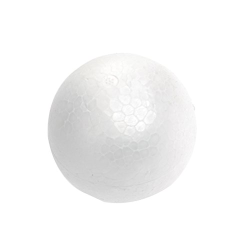 BESTOYARD 50pcs de Bolas de Espuma Blancas Forma de Bola Bola de Navidad Artesanía Decoración de Arte Espuma de poliestireno Navidad Kits de artesanía de Bricolaje Bola de Navidad Adornos 4cm