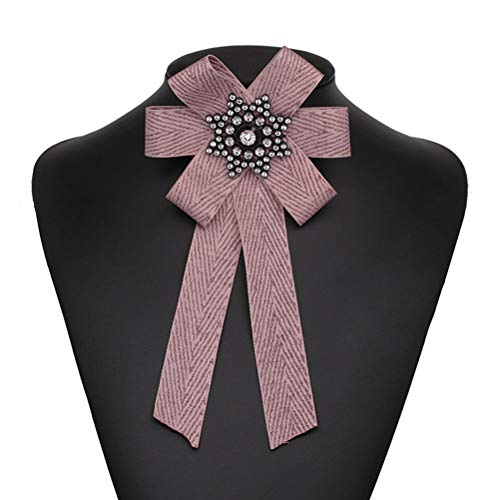 BESTOYARD Bow Brooches Pins Tela de Lona Bowknot Tie Corbata Corsage Brooch Accesorio de Ropa para Mujeres