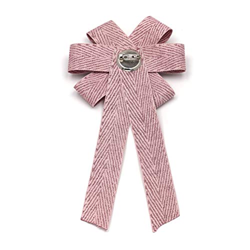 BESTOYARD Bow Brooches Pins Tela de Lona Bowknot Tie Corbata Corsage Brooch Accesorio de Ropa para Mujeres