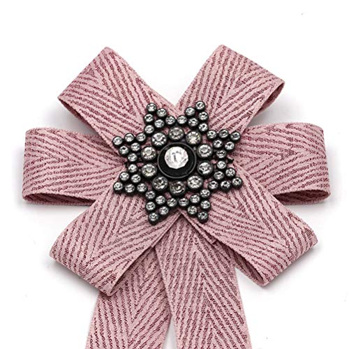 BESTOYARD Bow Brooches Pins Tela de Lona Bowknot Tie Corbata Corsage Brooch Accesorio de Ropa para Mujeres