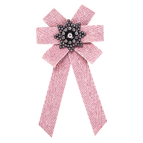 BESTOYARD Bow Brooches Pins Tela de Lona Bowknot Tie Corbata Corsage Brooch Accesorio de Ropa para Mujeres