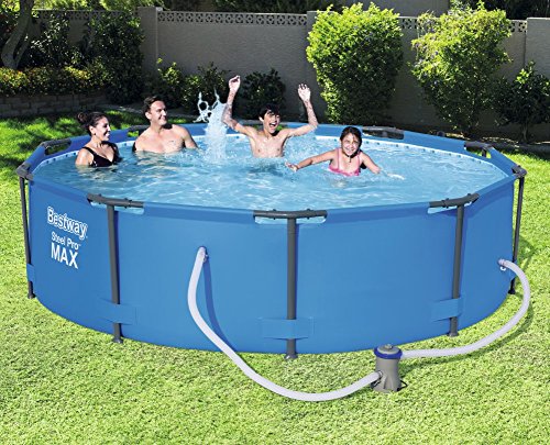 Bestway Steel Pro MAX Juego de Piscina con Marco de Acero con Bomba de Filtro, Azul, 305 x 76 cm