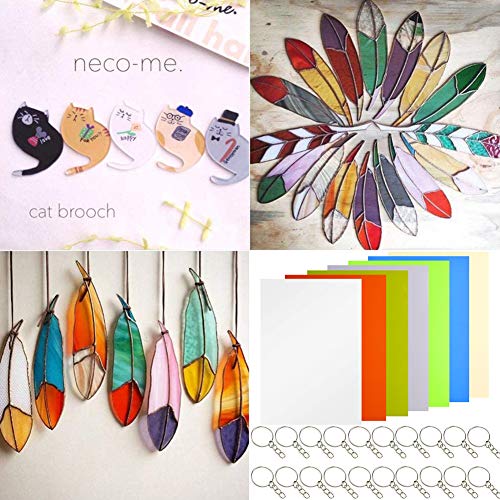 BESTZY 27pcs Transparente mate Shrinky dinks Placas Retráctiles Plastico magico imprimible(Sin patrón)