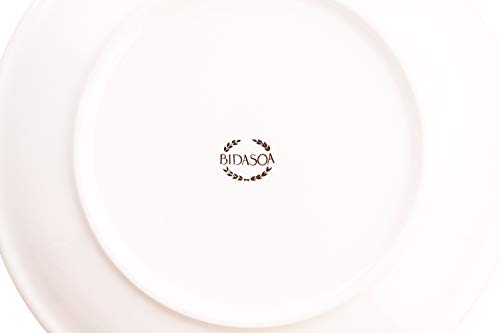 Bidasoa Angelo Vajilla porcelana blanca 18 piezas completa y moderna (platos llanos, hondos y postre), Packaging reforzado