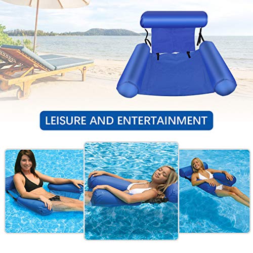 Bilisder Hamaca Flotante Inflable Hamaca de Agua Pool Lounge Float para Adultos y Niños el Partido de la Playa Piscina