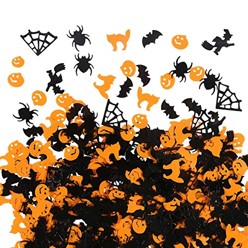 Bimkole Dispersión De Mesa De Confeti De Halloween, Calabazas, Murciélagos, Brujas, Decoraciones Para Arrojar, Casa Embrujada Decoración (100 G)