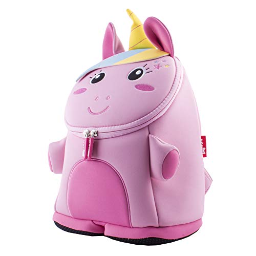 BINGONE Mochila Escolar para Niños Material de Buceo de Forma 3D Bordado Diseño Animal Unicornio