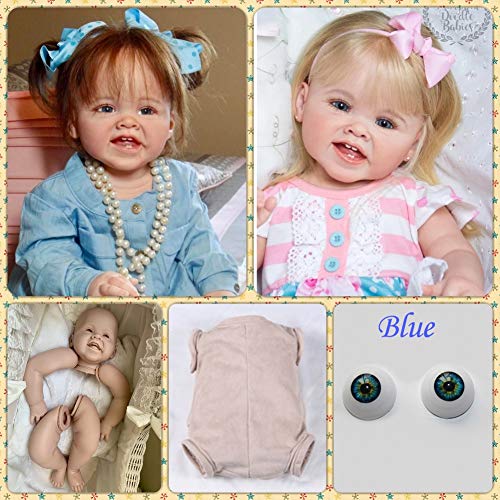 Binxing Toys 70CM Kits de Reborn Toddler Kits de muñecas Reborn en Blanco Que Hacen Suministros Cabeza de Silicona + extremidades Completas + Cuerpo + Ojos