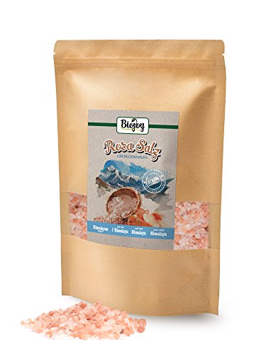 Biojoy Cristales de Sal Rosa del Himalaya, sal cristalina 2-5mm para molino de sal (2 kg)