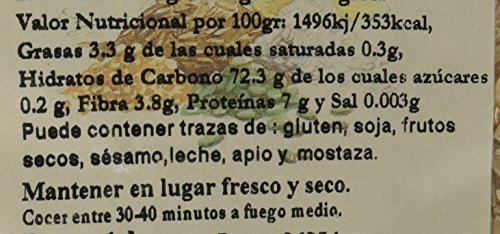 Bionsan Arroz Largo Integral Ecológico - 3 Paquetes de 1000 gr - Total: 3000 gr