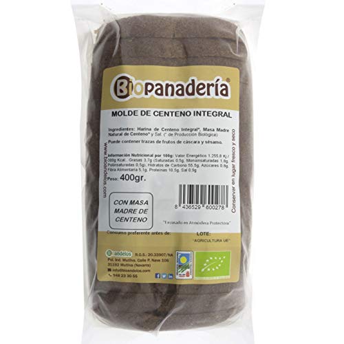 Biopanadería Pan de Molde Ecológico Elaborado con Masa Madre Natural (Centeno Integral)