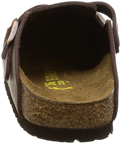 Birkenstock Boston - Zuecos de piel natural unisex, color marrón (habana), talla 37