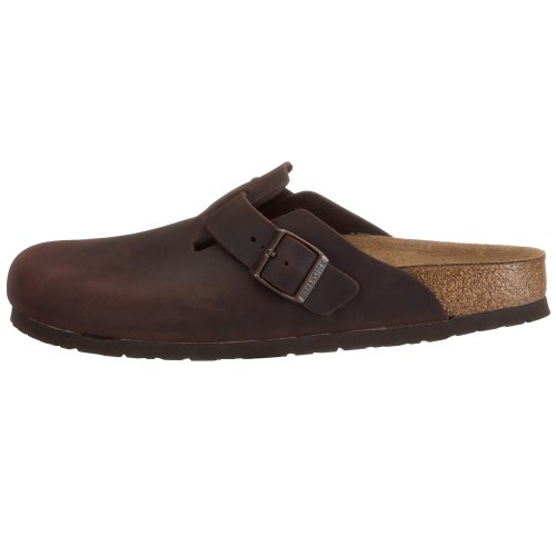 Birkenstock Boston - Zuecos de piel natural unisex, color marrón (habana), talla 37