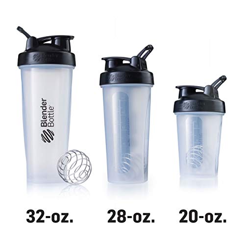 BlenderBottle Classic Loop - Botella Mezcladora de Batidos de proteínas con batidor Blenderball, Turquesa (Teal), 590ml