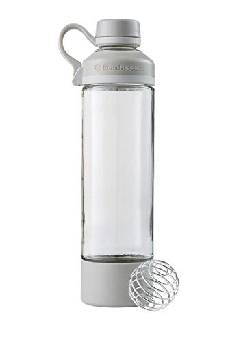 BlenderBottle Mantra Glas Pebble Grey Botella mezcladora, Unisex Adulto, 600ml