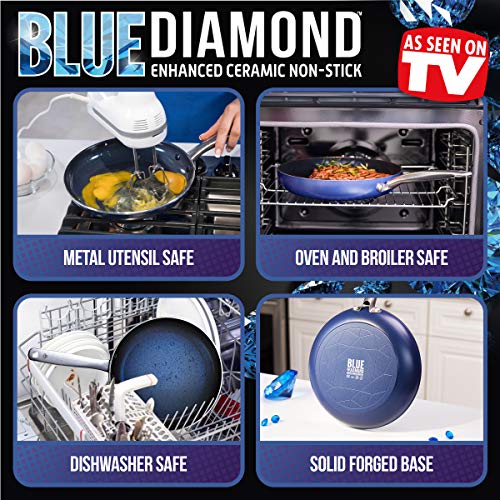 Blue Diamond CC002254-001 - Sartén antiadherente de 28 cm, aluminio
