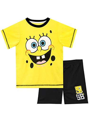 Bob Esponja Pijamas de Manga Corta para niños Sponge Bob Squarepants Multicolor 10-11 Años