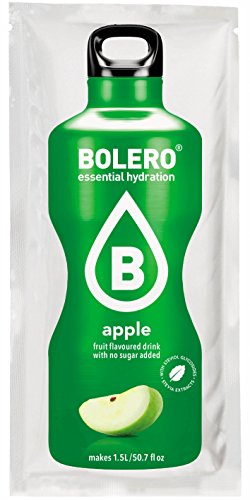 Bolero Bebida Instantánea Sin Azúcar, Sabor Manzana - Paquete de 24 x 9 gramos - Total 216 gramos