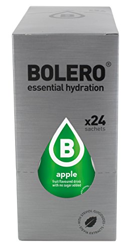 Bolero Bebida Instantánea Sin Azúcar, Sabor Manzana - Paquete de 24 x 9 gramos - Total 216 gramos